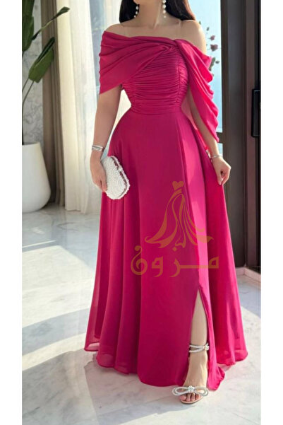 MEZON FASHION Soft dress with a pleated bodice in three colors