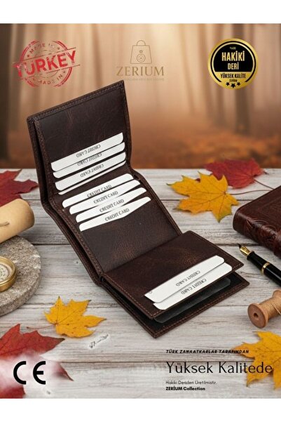 ZERİUM Genuine Leather Flint – Premium Genuine Leather Men's Wallet and Card Holder