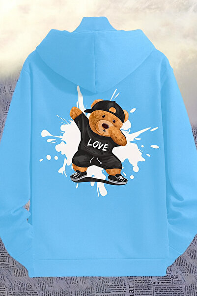 CLASSY.MODA Hanorac unisex cu glugă 3 Thread Ş cu căptușeală din fleece cu bu...