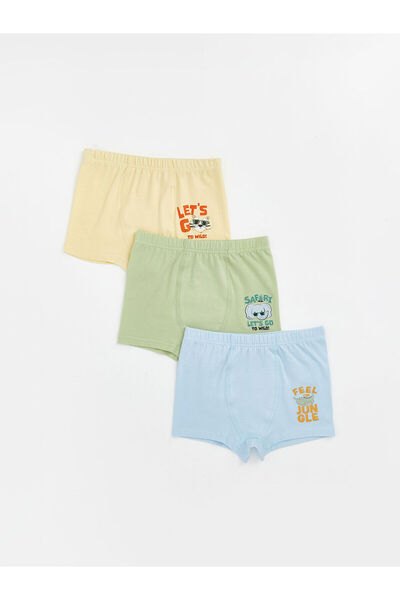 LC Waikiki سيراي الموسم الجديد مطبوع ملابس داخلية للأولاد مكونة من 3 قطع