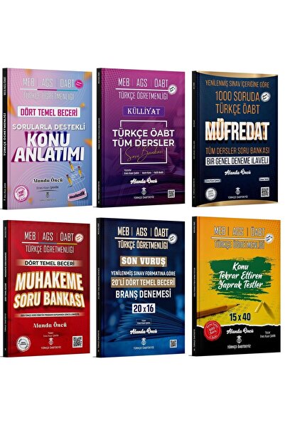 TÜRKÇE ÖABTDEYİZ ÖABT MEB-AGS Türkçe Öğretmenliği Dört Temel Beceri 7 li Set ...