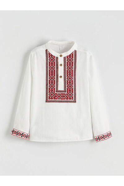 LC Waikiki LCW Kids Hakim Yaka Etnik Desenli Erkek Çocuk Gömlek