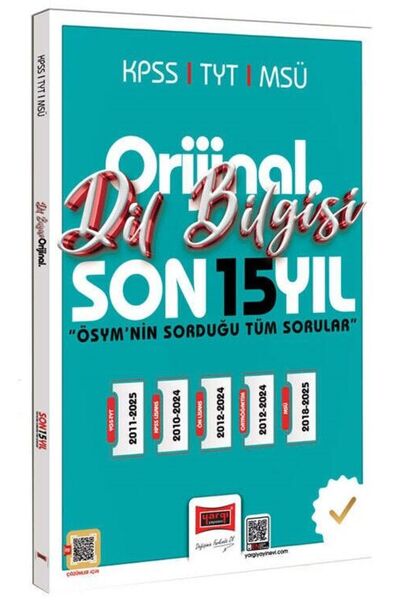 Yargı Yayınları Yargı 2026 KPSS TYT MSÜ Dil Bilgisi Orijinal Çıkmış Sorular S...