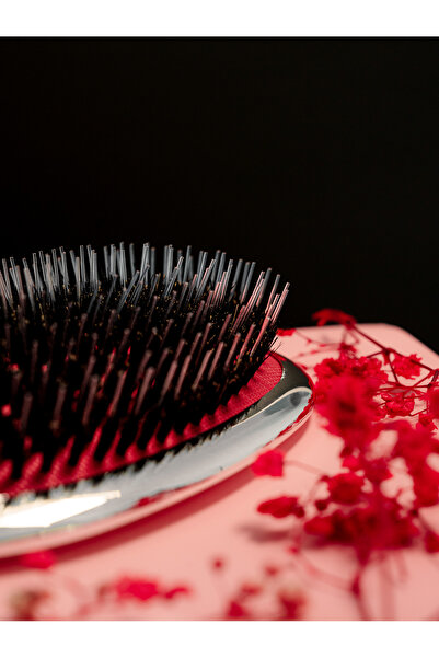 Hairy Brush Premium hairbrush with natural boar bristles and antistatic silicone, for all hair types