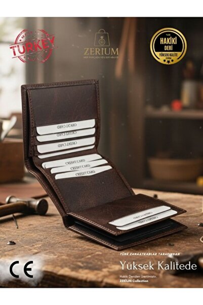 ZERİUM Genuine Leather Flint – Premium Genuine Leather Men's Wallet and Card Holder