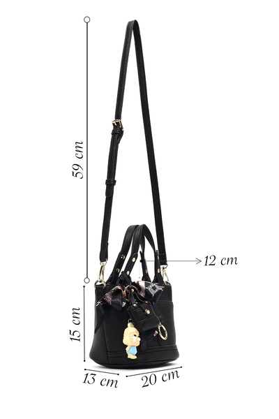 Derimod Women's Black Long Strap Mini Shoulder Bag 25Wbd2744Ft