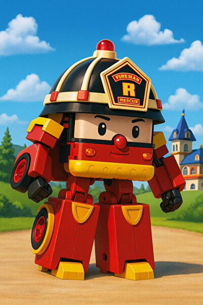 Robocar Poli SESLİ VE IŞIKLI BÜYÜK TRANSFORMİNG ROBOT ROY