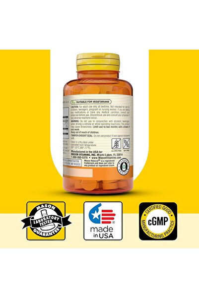 Mason Natural Melatonin 3 mg with B6 & Calcium, 60 Quick Dissolve Tablets