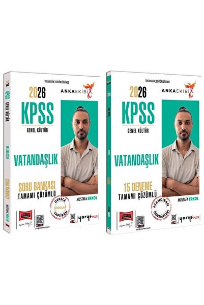 Yargı Yayınları Yargı 2026 KPSS Vatandaşlık Soru Bankası + 15 Deneme 2 li Set...