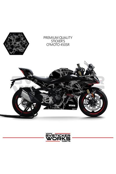 ARONA ملصق تغليف CFMOTO 450SR، طلاء واقي من البرق، طلاء للمحرك، طقم جاهز متوا...