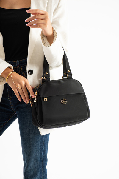 Sanmorris Sn 1431 Women's Shoulder Bag Handbag Crossbody Bag Satin Black