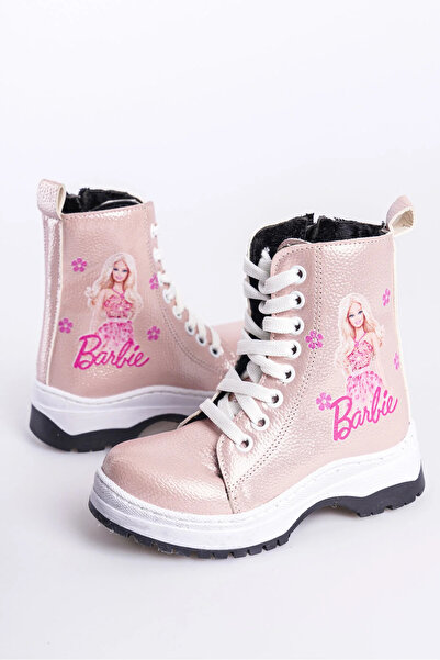 KATEYLER Ροζ γυαλιστερή εσωτερική επένδυση με ταϊλανδέζικη γούνα ραμμένη στη σόλα Μπότες για κορίτσια