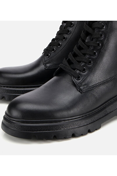 Hotiç Erkek Deri Siyah Fermuarlı Yüksek Tabanlı Casual Bot