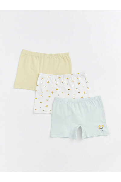 LC Waikiki New Season Floral Girl's Boxer 3-Piece Set