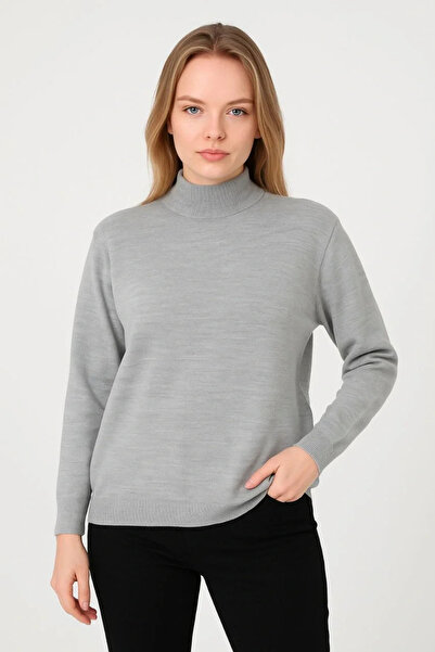 hibiscus Women's Half Turtleneck Knitwear Sweater Soft Textured Cotton Fine Weaving, Long Sleeves Comfortable Regular Fit - g