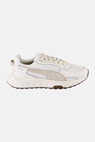 Puma Women Wild Rider Futurism Lace Up Training Shoes, Cream