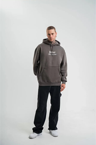 GENCULUS Poizei Premium Quality Hooded Digital Patched Sweatshirt Smoked