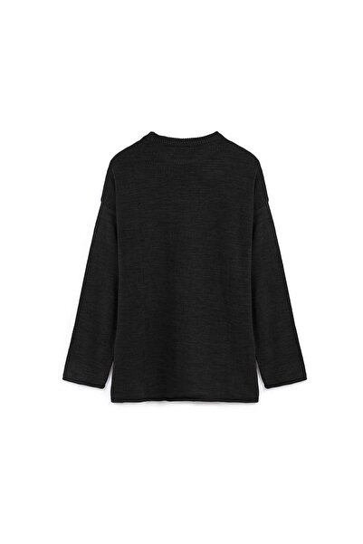 praye Oversize Knitwear Sweater Black