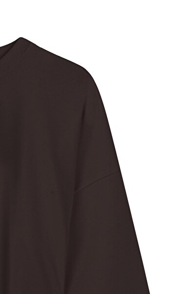 praye Yanı Slit Sweat Brown
