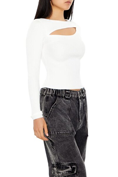 Forever 21 Cutout Detaylı Triko Kazak