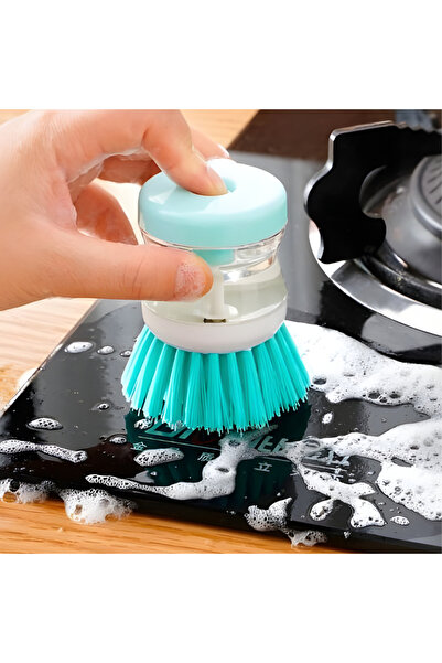 MHT فرشاة غسيل الأطباق مع وعاء المنظفات السائلة، فرشاة غسيل حوض المطبخ والحما...