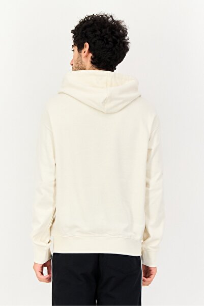 Reebok Men Sportswear Fit Long Sleeve Outdoor Hoodie, Off White