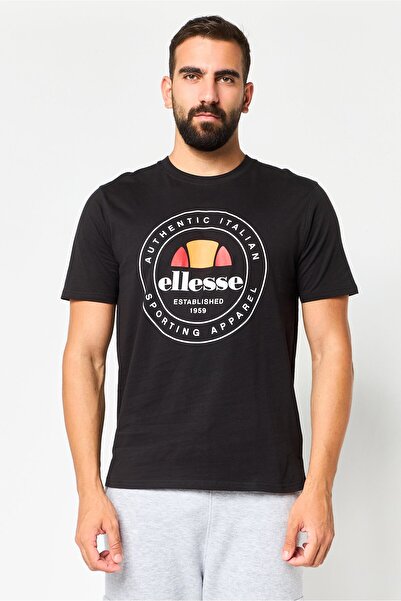 Ellesse Men Sportswear Fit Short Sleeve Outdoor T-Shirt, Black