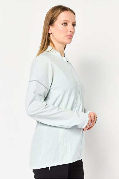 Reebok Women Sportswear Fit Long Sleeve Outdoor Jacket, Pale Grey