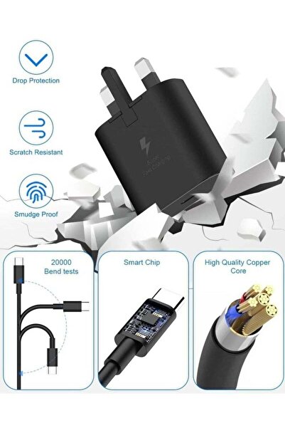Generic 45W USB-C PD3.0 PPS Fast Charger with 1.5m USB-C Cable for Samsung & USB-C Devices
