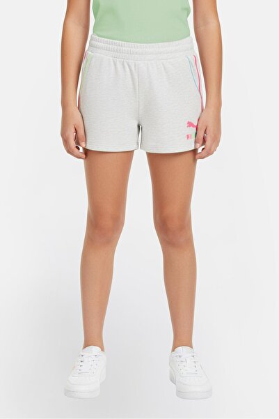 Puma Kids Girl Sportswear Fit Outdoor Shorts, Grey