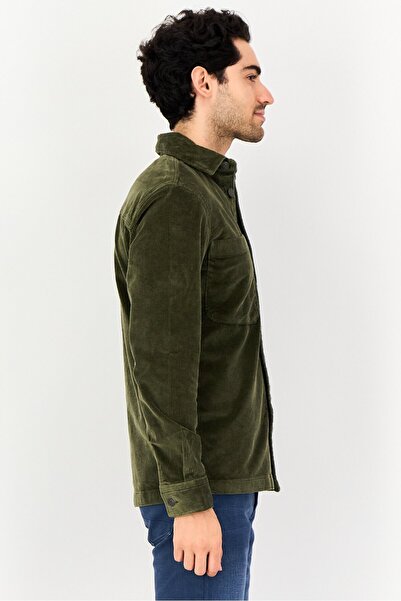 CELIO Men Solid Jacket Shirt, Green