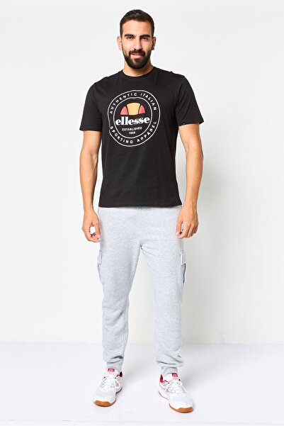 Ellesse Men Sportswear Fit Short Sleeve Outdoor T-Shirt, Black