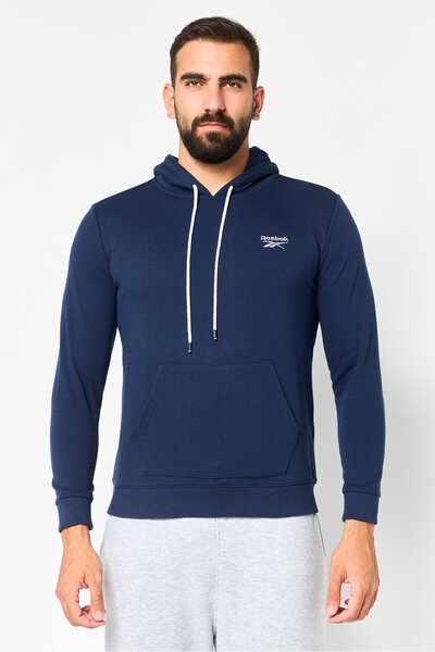 Reebok Men Sportswear Fit Long Sleeve Training Hoodies, Navy