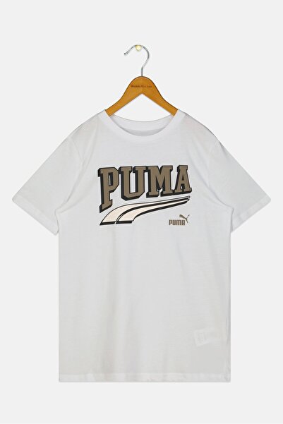 Puma Kids Boy Sportswear Fit Short Sleeve Outdoor T-Shirt, White