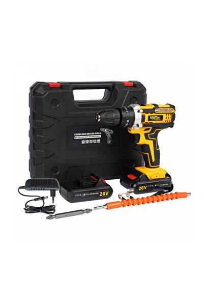 DDT Mustang Impact Drill and Driver, 26V, 2 Li-Ion Batteries