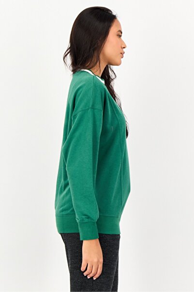 Puma Women Oversized Fit Long Sleeve Training Sweatshirt, Green