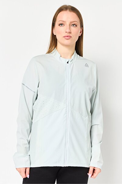 Reebok Women Sportswear Fit Long Sleeve Outdoor Jacket, Pale Grey