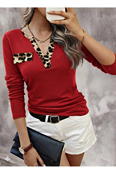 GENCULUS Women's Long Sleeve V-Neck Camisole Blouse