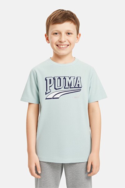 Puma Kids Boy Sportswear Fit Short Sleeve Outdoor T-Shirt, Dusty Green