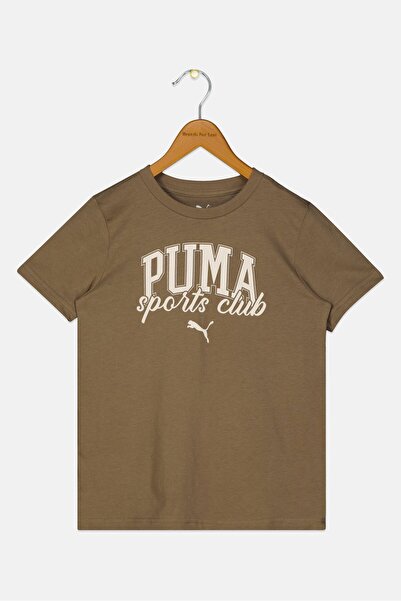 Puma Kids Boy Sportswear Fit Short Sleeve Outdoor T-Shirt, Taupe