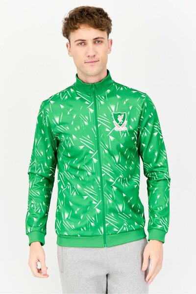 Liverpool Men Sportswear Fit Brand Logo Outdoor Goalkeeper Jacket, Green