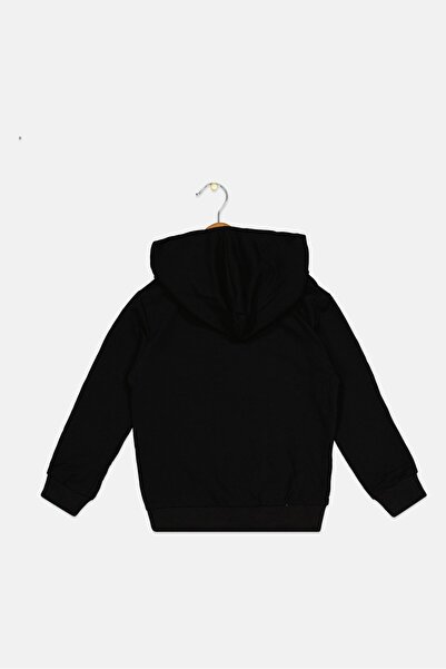 Warner Bros Toddlers Boy Long Sleeve Tom And Jerry Hooded Sweatshirt, Black