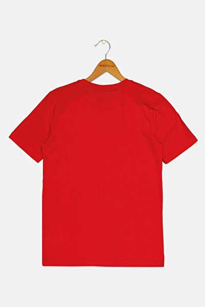 Puma Kids Boy Sportswear Fit Short Sleeve Outdoor T-Shirt, Red