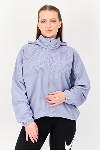 Nike جاكيت رياضي نسائي بأكمام طويلة للجري، لون لافندر
