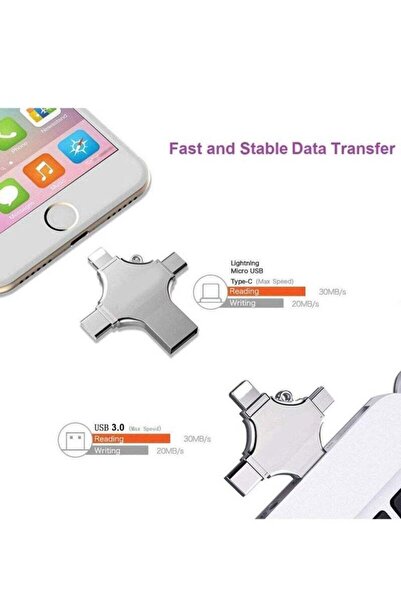 Generic High Speed 4-in-1 Multi-function OTG USB Flash Drive Type-C USB 3.0 256GB