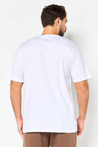 Reebok Men Sportswear Fit Short Sleeve Outdoor T-Shirt, White