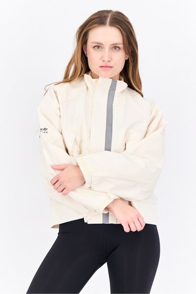adidas Women Sportswear Fit Long Sleeve Outdoor Jacket, Cream
