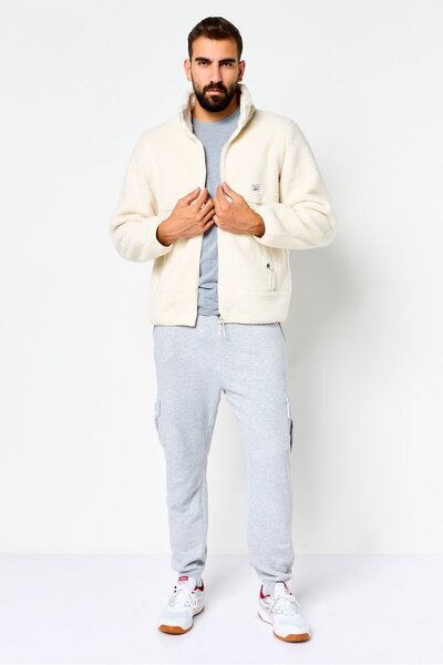 Reebok Men Sportswear Fit Long Sleeves Outdoor Jacket, Ivory