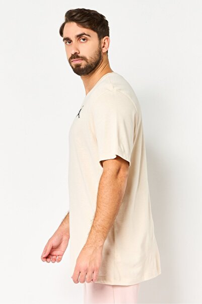 Nike Men Sportswear Fit Short Sleeve Training T-Shirt, Beige