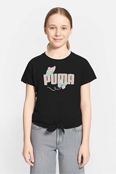 Puma Kids Girl Sportswear Fit Short Sleeve Outdoor T-shirt, Black